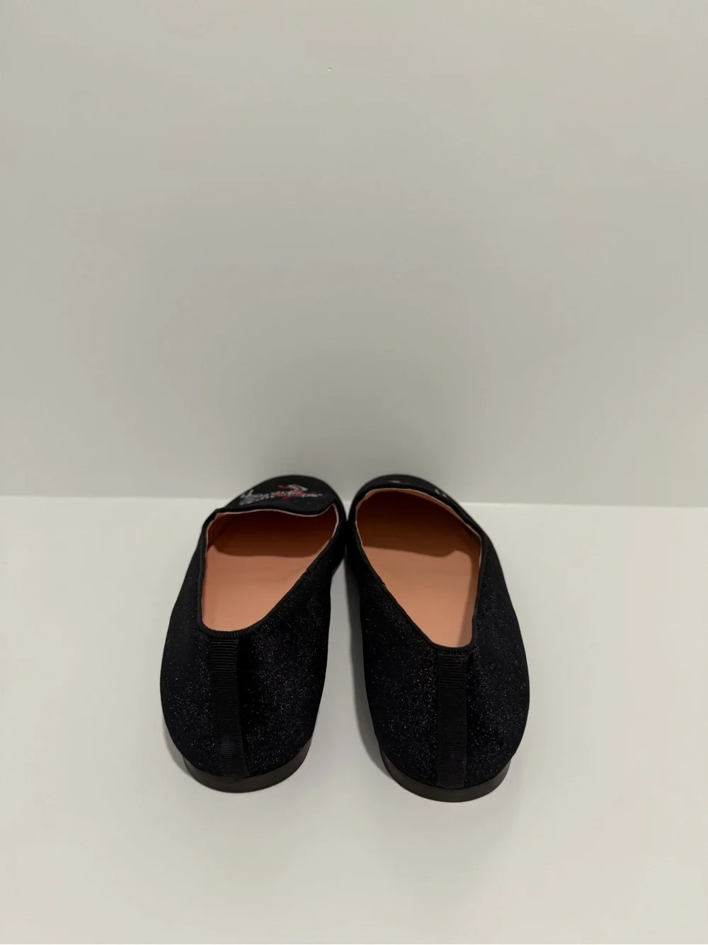NEW J. Crew Made-in-Italy smoking slippers embroidered velvet CP095 zebra black